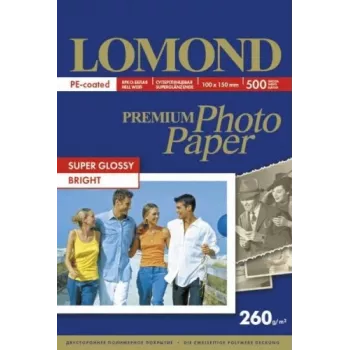 Papel fotográfico Lomond Premium 260 g/m² 10×15 cm super brilhante 500 folhas