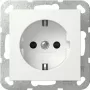 gira mecanismo de tomada SCHUKO System 55 branco puro modelo 445303, para aros System 55