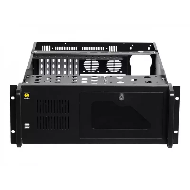 Netrack NP5104 Caixa de servidor rack 4U de 19 polegadas, microATX/ATX/eATX, 530 mm de profundidade