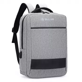 Mochila para portátil Tellur Nomad 15.6 polegadas, cinzento – compartimento acolchoado para portátil, bolsas organizadoras