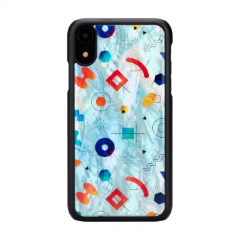Capa de proteção iKins para iPhone XR – design Poppin Rock preto