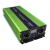 Qoltec Monolith Conversor de tensão | Carregamento de bateria | UPS | 2000W | 4000W | 12V para 230V | Onda sinusoidal pura | LCD preto-verde