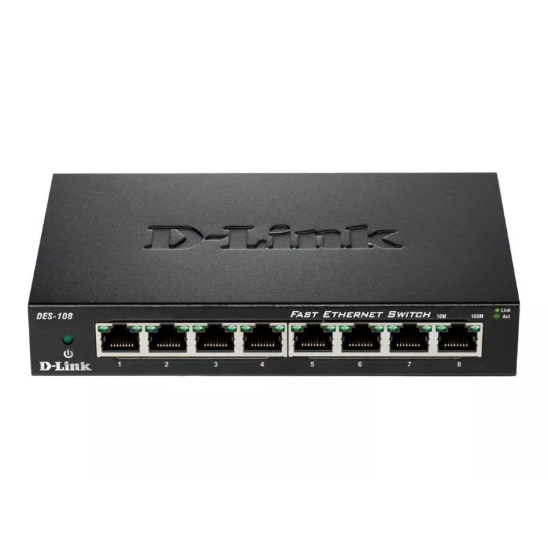 D-Link DES-108 preto