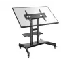 Suporte com rodas para TV ONKRON TS1380-B para televisores de 50–83 polegadas, preto, altura ajustável, base com rodas