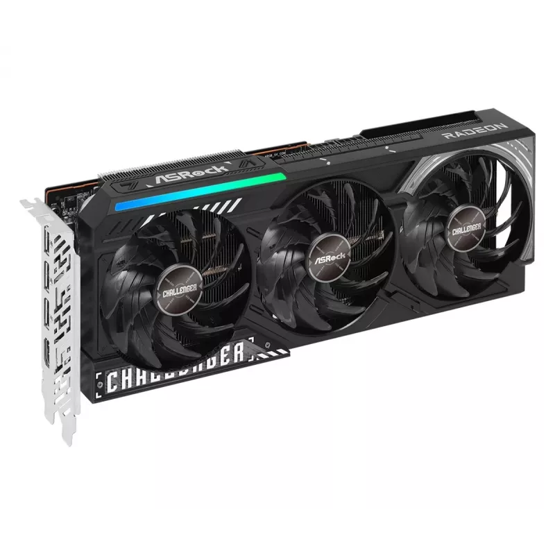 Placa gráfica ASRock Challenger Radeon RX 9070 — 16 GB GDDR6, 256 bits, PCIe 5.0, 3x DisplayPort 2.1a + HDMI 2.1b