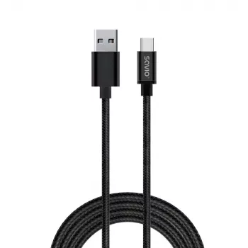 Cabo USB Savio CL-129 2 m USB 2.0 USB A USB C preto