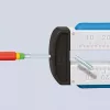 Ferramenta de descarnar 12 85 110 SB para fibra ótica, ferramenta de descarnar/descarne de revestimento (azul/branco)