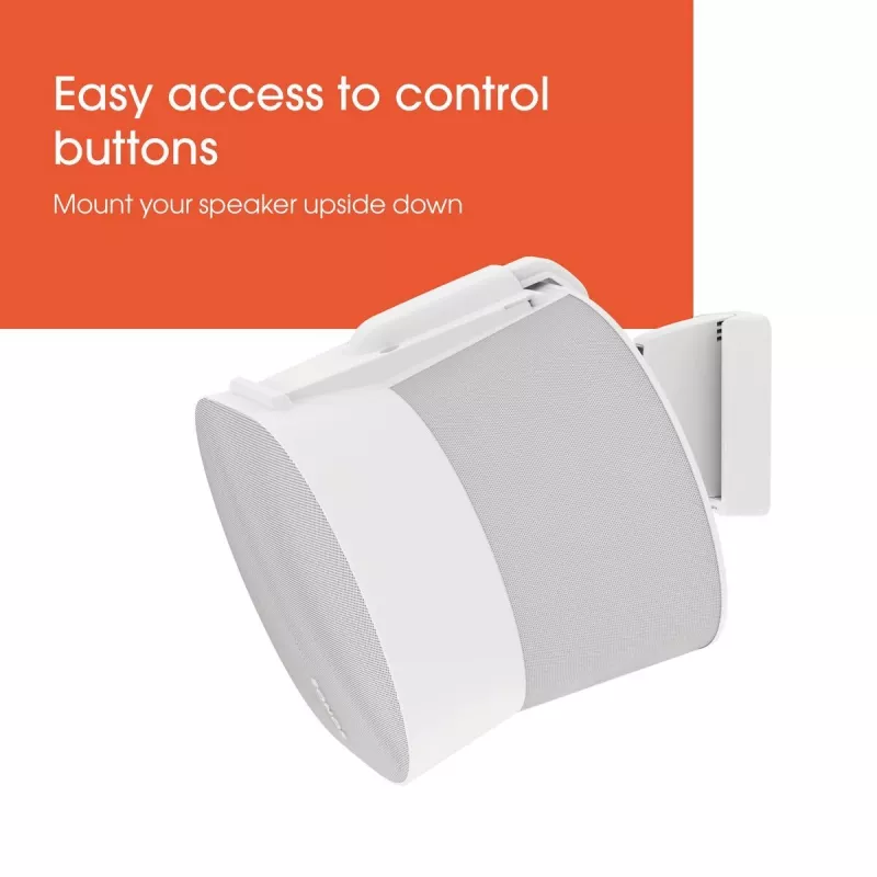 Suporte de parede Vogels | Suporte de parede para coluna para Sonos Era 300 | Inclinável, rotativo | Capacidade máxima 7 kg | Branco