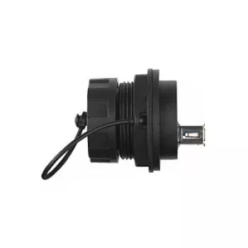 Alcasa IC04-U304 - USB A - Preto - Fêmea - direita - Tereftalato de polibutileno (PBT) - Policloreto de vinilo (PVC) - IP65 - IP67 (IC04-U304)