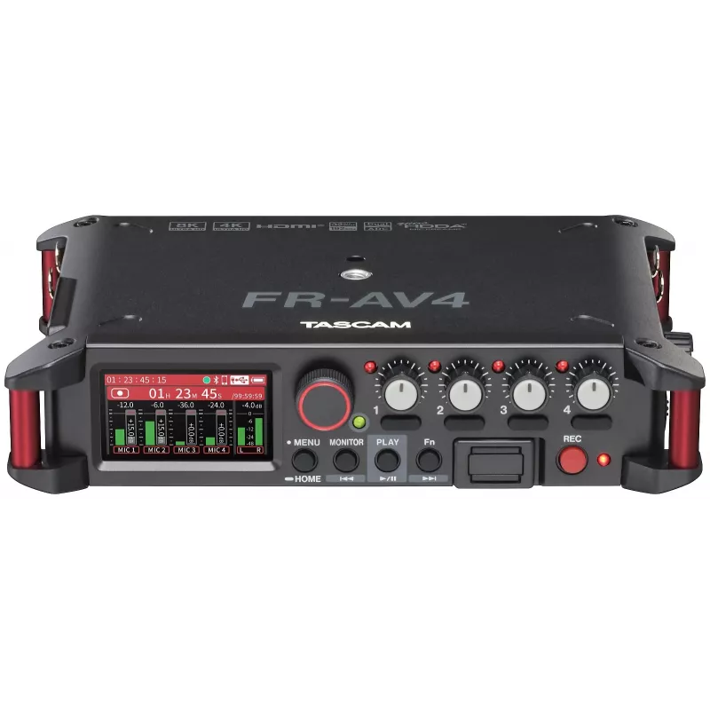 Gravador de áudio portátil Tascam FR-AV4 com 4 canais