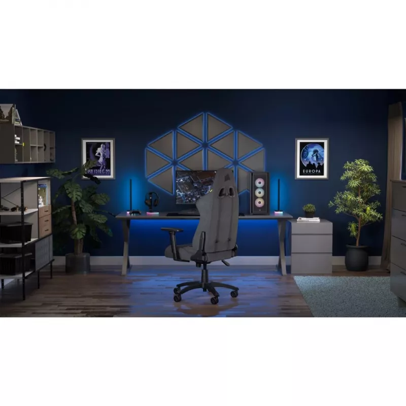 CORSAIR - Cadeira gaming TC100 RELAXED (tecido – cinzento/preto)