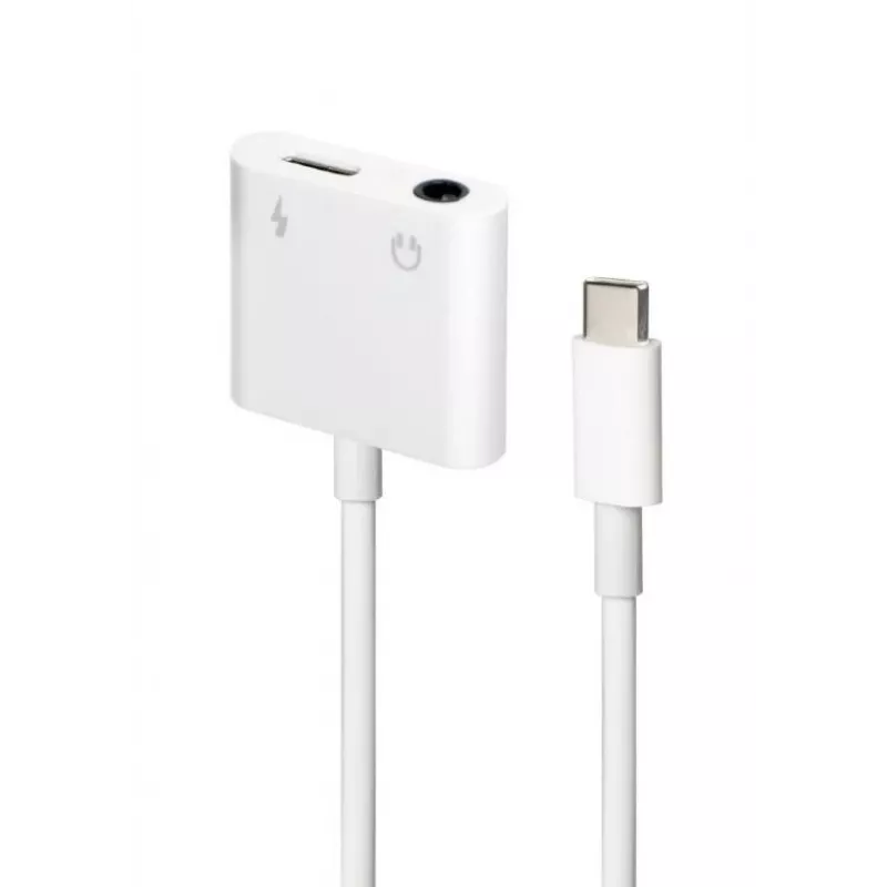 Adaptador de cabo Gembird A-CM-3.5FP-01 — CDLA USB Type-C para 4 pinos 3,5 mm