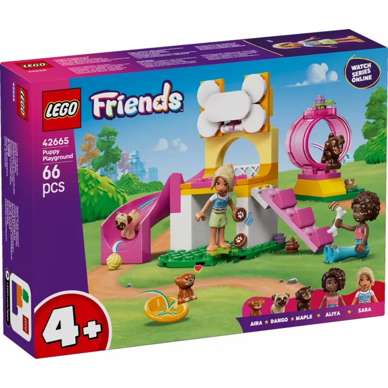 Brinquedo de construção LEGO Friends Parque de recreio para cachorros conjunto 42665, 66 peças, 2 minifiguras, idade 4+