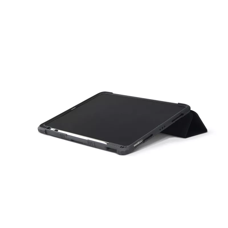 DICOTA Folio Case - capa flip para tablet - policarbonato, poliuretano termoplástico (TPU), polietileno reciclado - preto - 10.9 - para Apple 10.