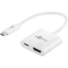 Adaptador multiporta Goobay USB-C™ HDMI, branco, 0,145 m - expande um dispositivo USB-C™ com uma porta HDMI™ (62110)