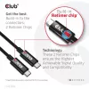 CLUB3D Cabo bidirecional USB4 Gen3x2 Type-C 8K60Hz, Dados 40Gbps, PD 240W(48V/5A) EPR M/M 2m / 6.56ft