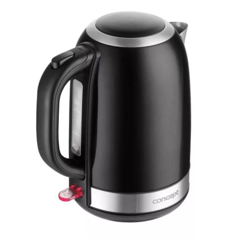 Chaleira elétrica Concept Solution RK3245 — 1,7 l, 2200 W, aço inoxidável, preto