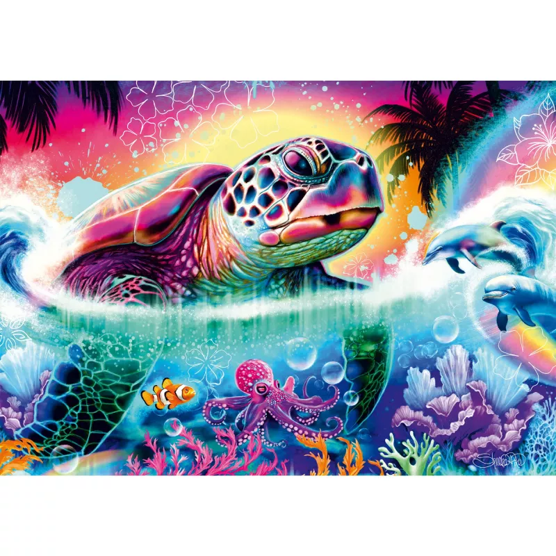 Puzzle Schmidt Spiele Sheena Pike Neon Turtle — 1000 peças