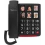 Telefone com fios de teclas grandes AMPLICOM BigTel 40 plus – ecrã grande, teclas de marcação rápida com foto