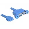 Cabo USB DeLOCK 82941 USB 3.2 Gen 1 0,45 m 2 x USB A azul