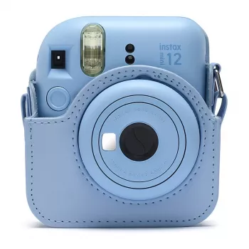 Fujifilm Instax - Bolsa para câmara - pele sintética - azul pastel - para Instax Mini 12 (70100157188)