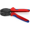 Knipex 97 52 36 PreciForce alicate de crimpagem 220 mm, 0,5–6,0 mm², 3 cavidades de crimpagem, vermelho/azul