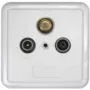 Axing SSD 2-00 Tomada coaxial terminal F-Type, branco