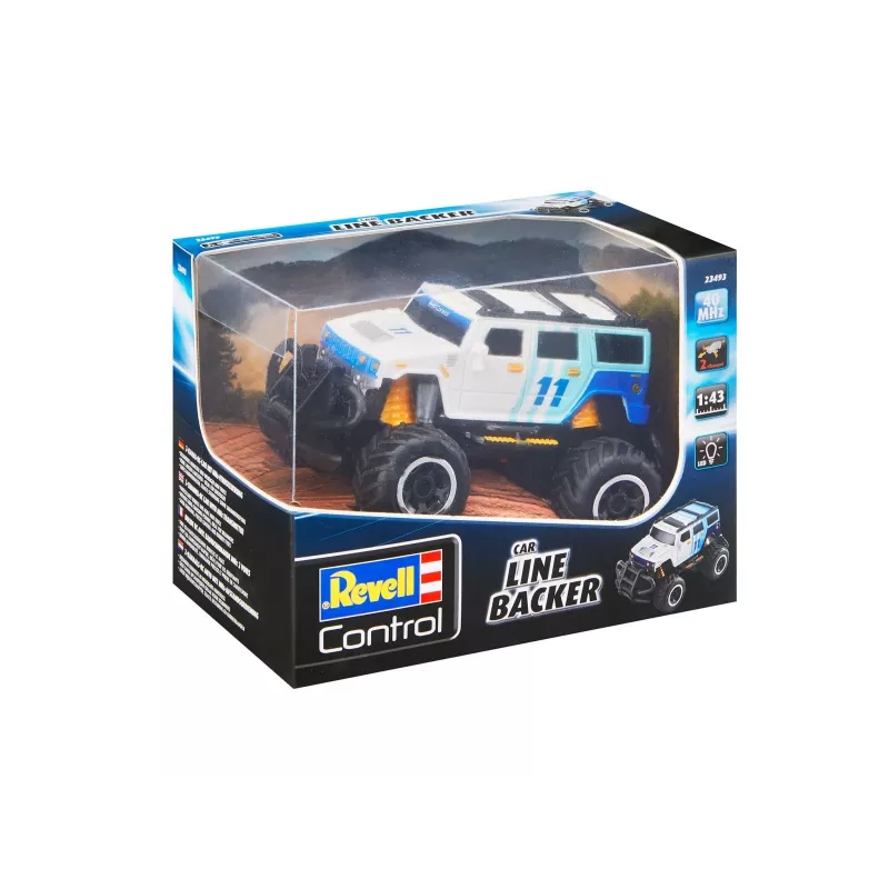 Carro Revell Line Backer da REVELL — recomendado a partir dos 6 anos, cores: preto, azul, branco