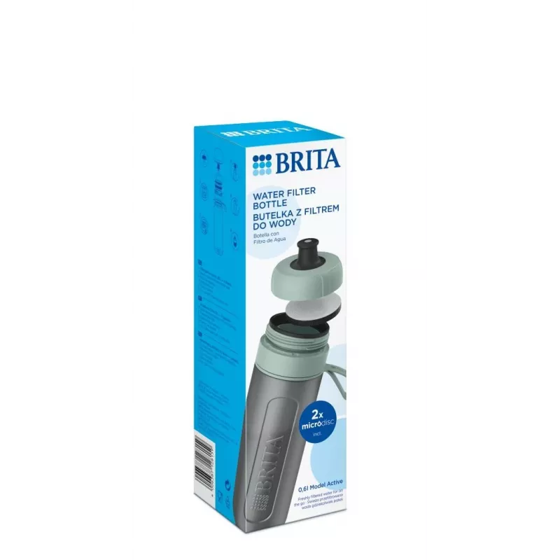 Garrafa de filtragem de água Brita Sports Active verde-escuro, verde
