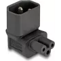 Adaptador de rede DeLOCK IEC 60320 - C14 para C5 conector fêmea 2,5 A 90° preto