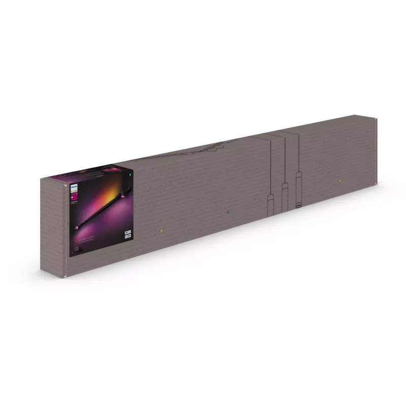 Aplique de parede Philips Hue Perifo conjunto base 2 spots Gradient Tube – aplique de parede LED inteligente, 2 spots ajustáveis