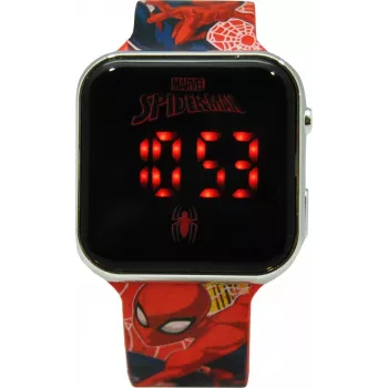 Relógio de pulso LED com calendário Spiderman