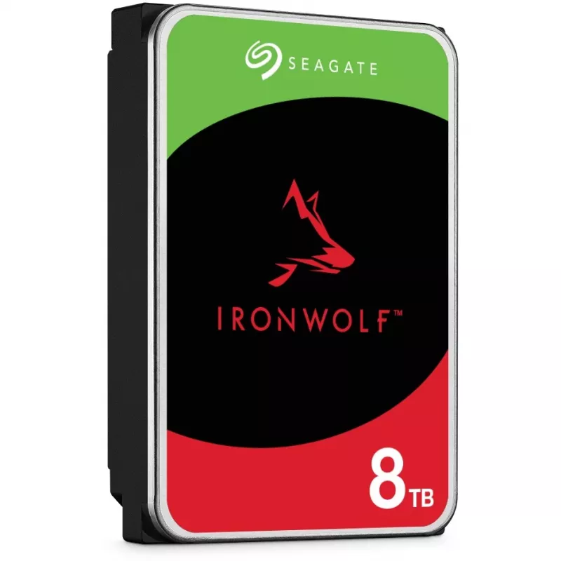 Conjunto SEAGATE NAS HDD 8x8TB IronWolf 7200rpm 6Gb/s SATA 256MB cache 8.9cm 3.5inch 24x7 CMR para sistemas NAS e RAID Rackmount BLK