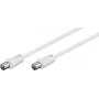 Cabo de ligação de antena Goobay Wentronic, branco, 2,5 m - ficha IEC/coaxial ficha IEC/coaxial (68147)