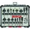 Bosch 2 607 017 472 Conjunto de fresas, 15 peças, haste de 8 mm