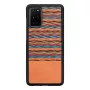 Capa para telemóvel Man and Wood para Samsung Galaxy S20+ — castanho xadrez com bordo preto