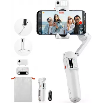Gimbal para smartphone Hohem iSteady V3 AI Kit — branco, modelo HPG-V3 W