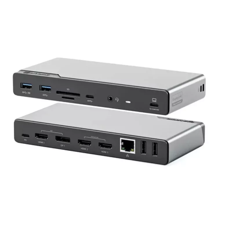 ALOGIC DV4 - docking station - para portátil - USB-C / USB-A - 3 x HDMI, DP - 1GbE (DUCDV4)