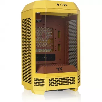 Caixa Mini Tower THERMALTAKE The Tower 250 Butter Caramel — microATX/Mini-ITX, suporte ATX, caixa compacta