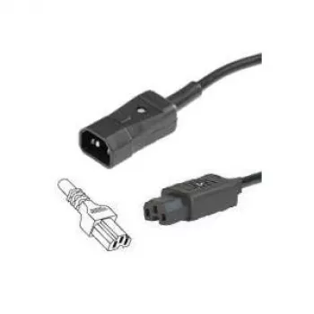 Cabo de alimentação Bachmann 356.1240 preto 2 m C14 C15 conector fêmea