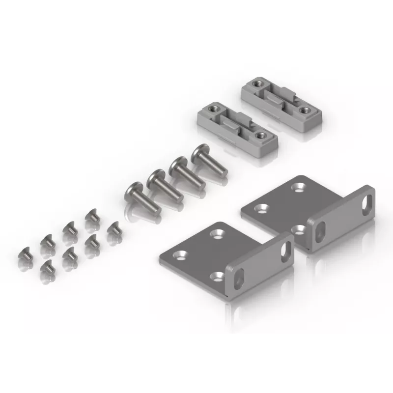 Conjunto de montagem Ubiquiti UACC-Rack-Ear-1U cinzento aço galvanizado