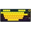 Teclado gaming mecânico sem fios LORGAR KBP7075W — Preto/Amarelo, layout EN