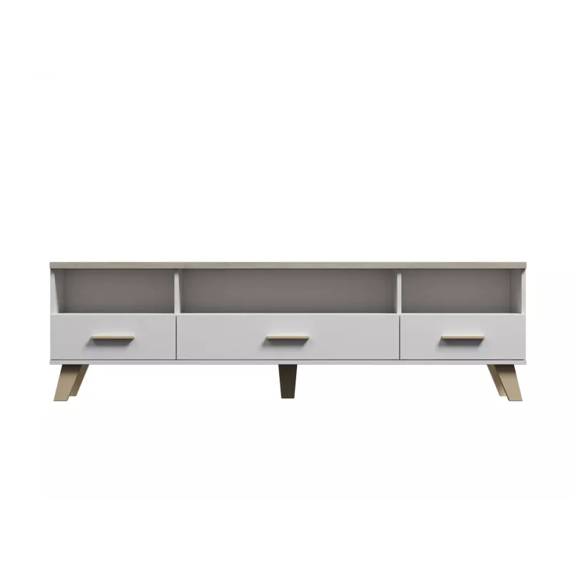 Suporte de TV Cama LOTTA 180cm branco + carvalho sonoma