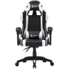 Cadeira gaming CANYON Core SGCH2 — preto/branco, design ergonómico, altura ajustável