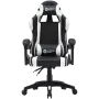 Cadeira gaming CANYON Core SGCH2 — preto/branco, design ergonómico, altura ajustável