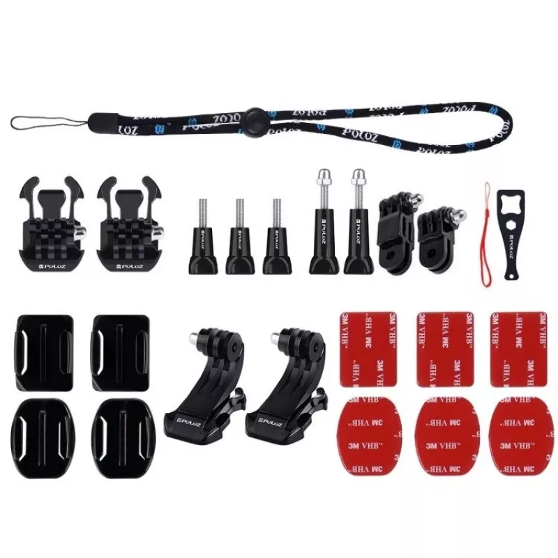 Conjunto de 43 acessórios Puluz para câmaras de ação (incl. Osmo Action 5 Pro, Ace Pro 2) PKT47