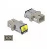 Acoplador de fibra ótica DeLOCK 86889 SC simplex fêmea para SC simplex fêmea multimodo bege