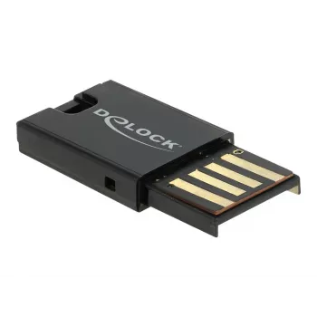 Leitor de cartões DeLOCK USB 2.0 preto Micro SD MicroSDHC MicroSDXC 480 Mbit/s