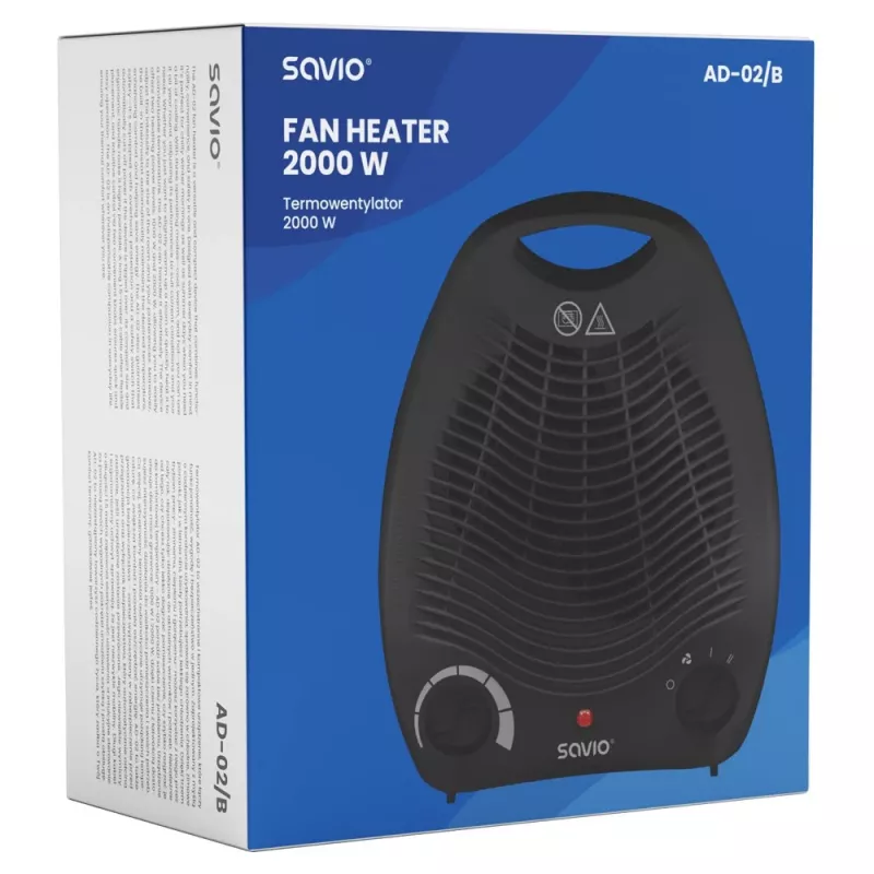 Ventilador doméstico Savio AD-02 B preto