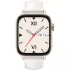 Watch Fit 3 (Solo-B19V), Smartwatch dourado/branco, bracelete de pele em branco